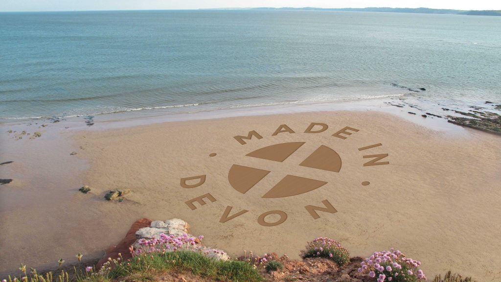 Made in Devon branded beach