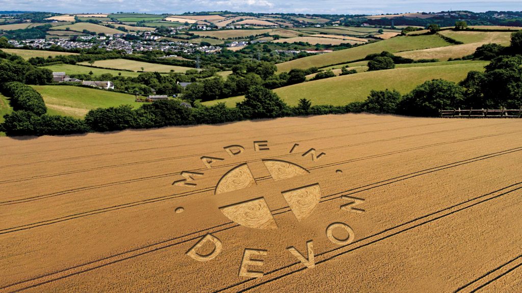 Made in Devon branded crop fields