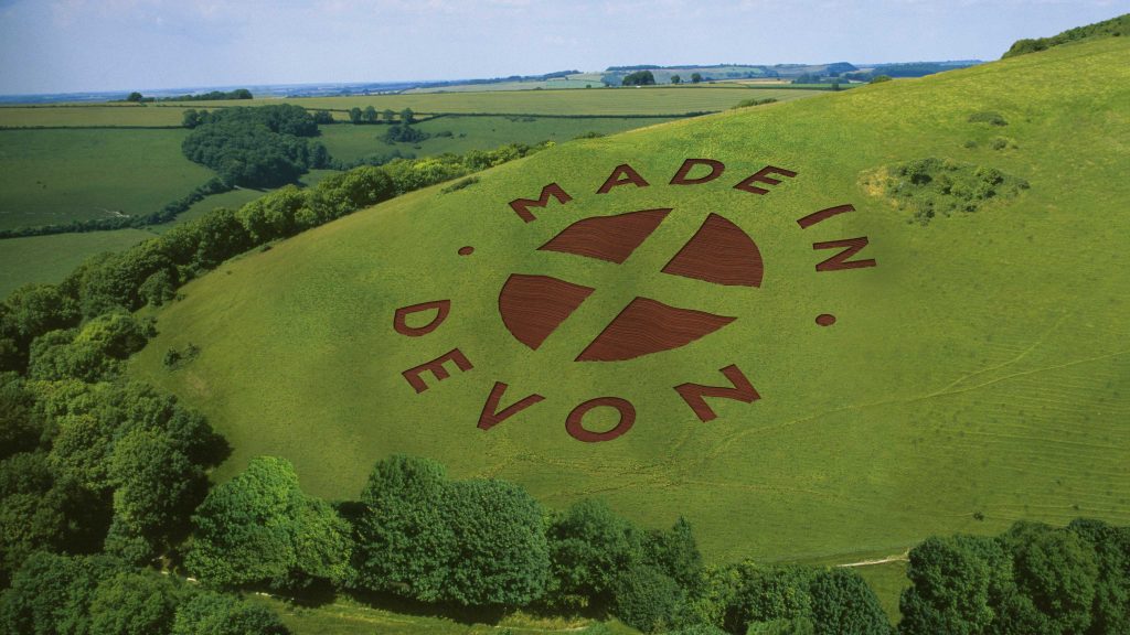 Made in Devon branded green fields